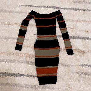 Off the shoulder sweater dress